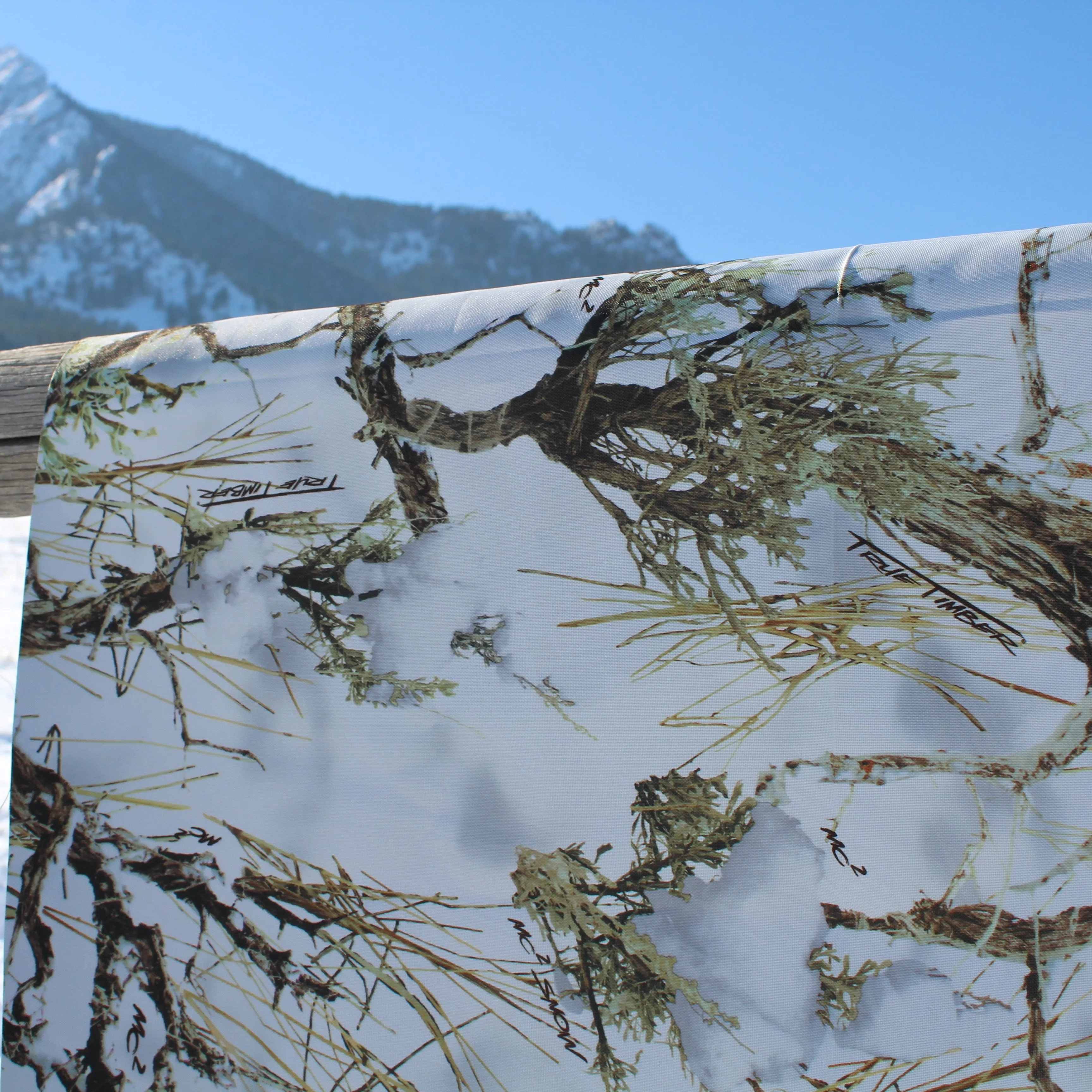 600 Denier coated Polyester Camouflage Fabric - TrueTimber® MC2 Snow (Sold per Yard)