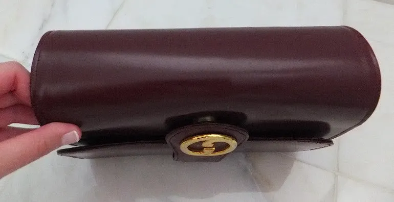 Authentic Gucci Burgundy Classic Clutch