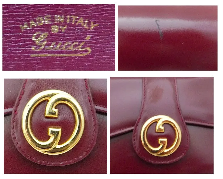 Authentic Gucci Burgundy Classic Clutch