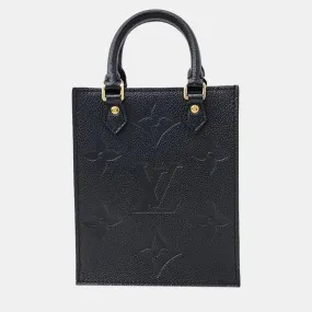 Black Monogram Giant Empriente Leather Petit Sac Plat Tote Bag