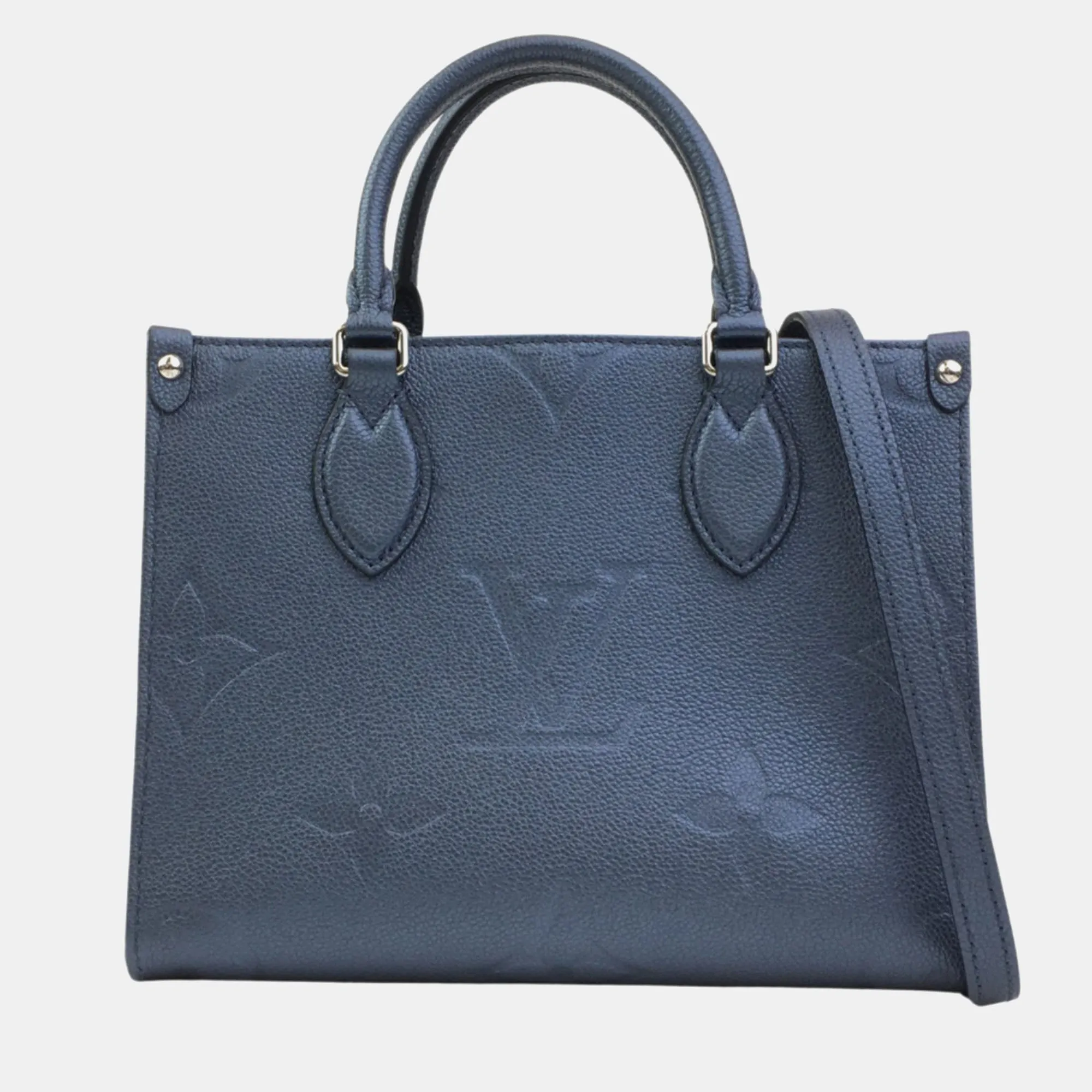 Blue Giant Monogram Empreinte Leather OnTheGo PM Tote Bag