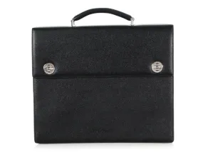 Bulgari Black Triple Gusset Briefcase