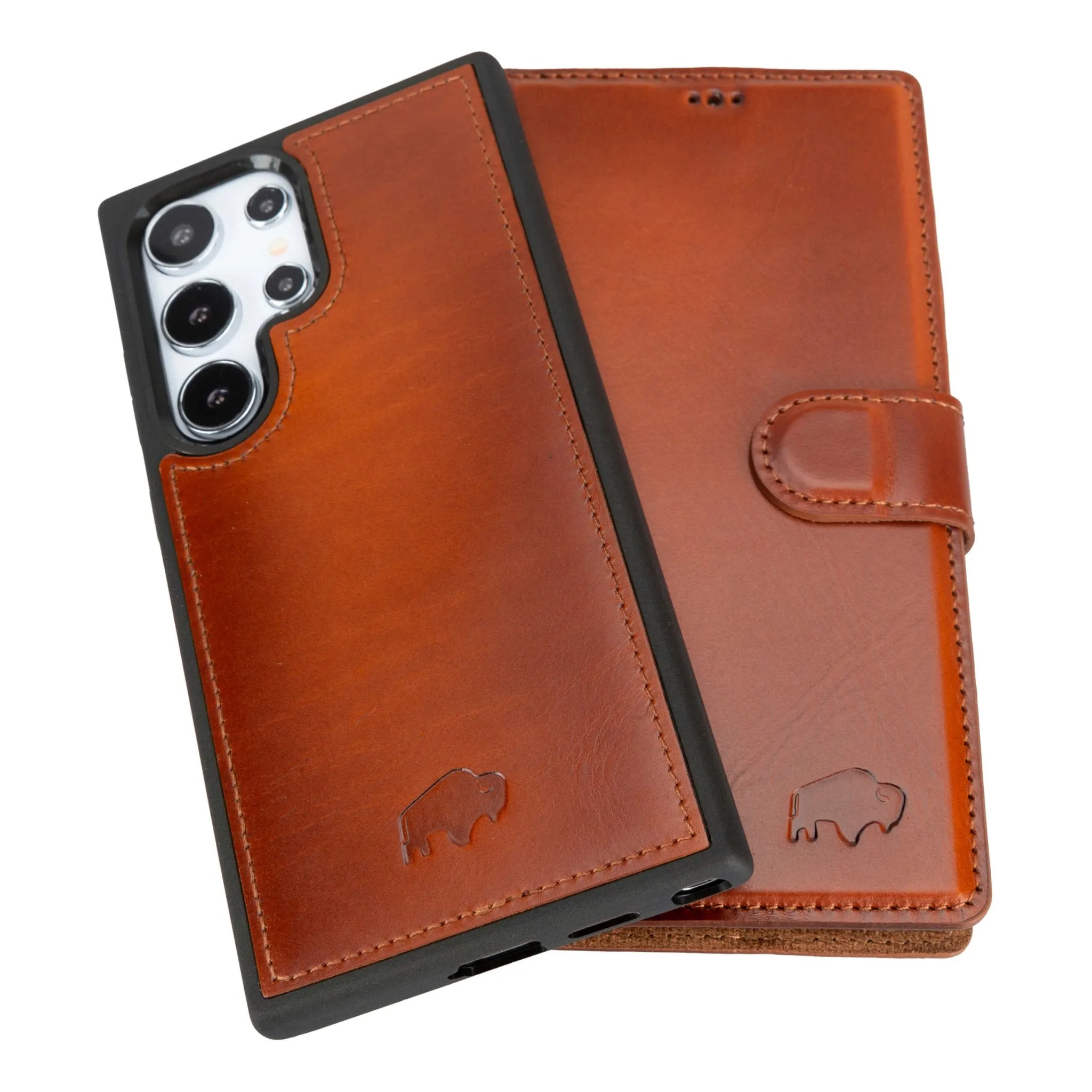 Carter Samsung Galaxy S25 Ultra Wallet Case, Burnished Tan