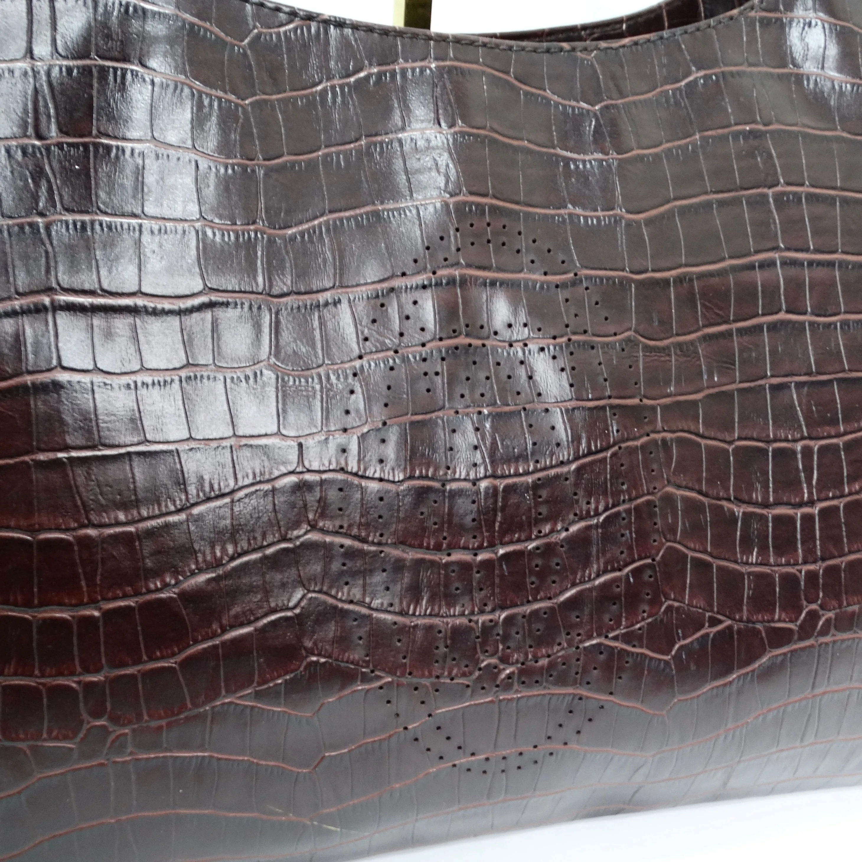 Cartier Crocodile Brown Tote Bag