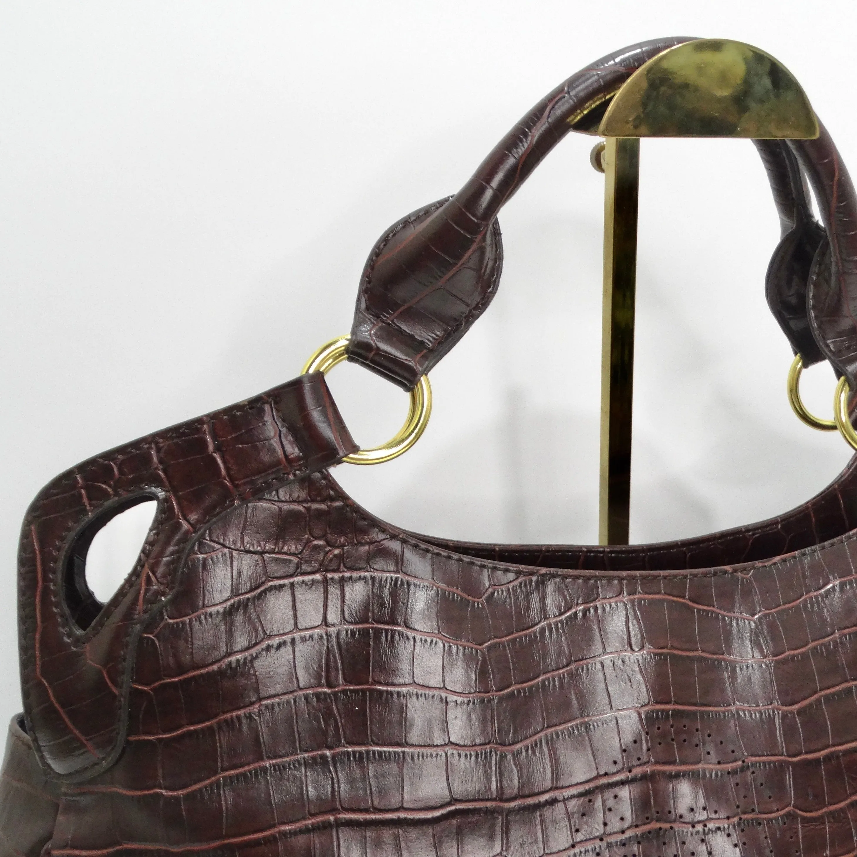 Cartier Crocodile Brown Tote Bag