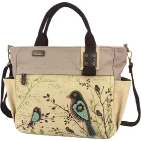 Chala Bird Safari Canvas Print Pocket Tote Sand