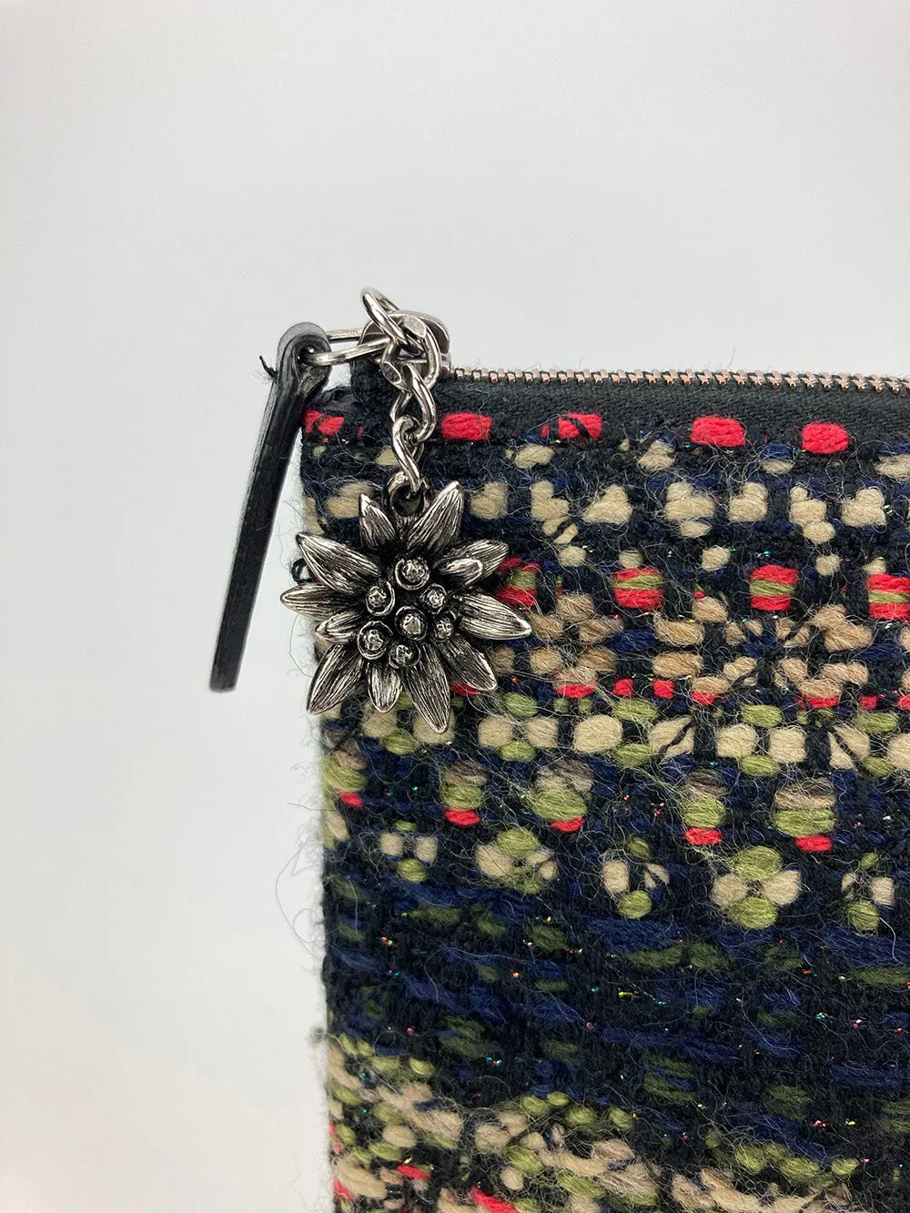 Chanel Tweed and Wool Zipped Pouch