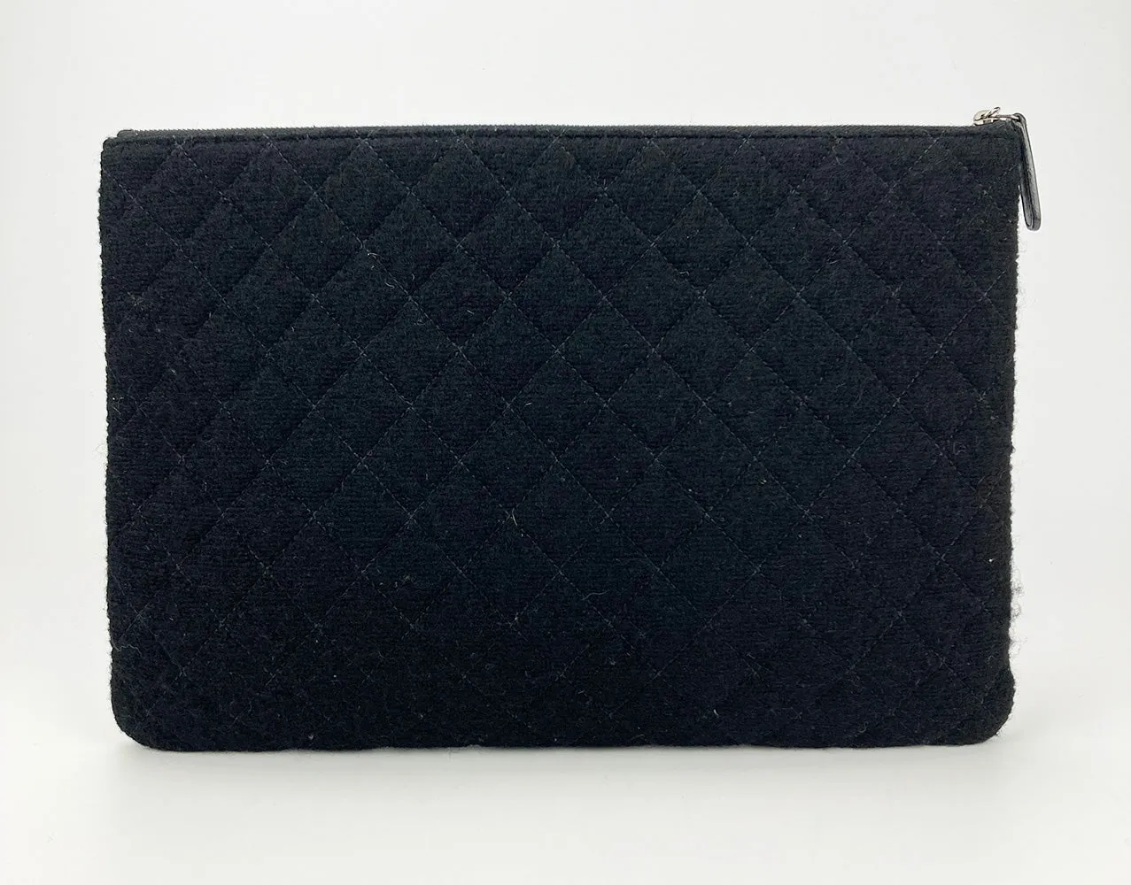 Chanel Tweed and Wool Zipped Pouch