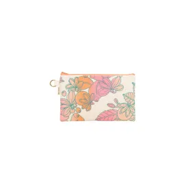 Classic Zipper Clutch • Naupaka • Teal over Pink and Orange Ombre