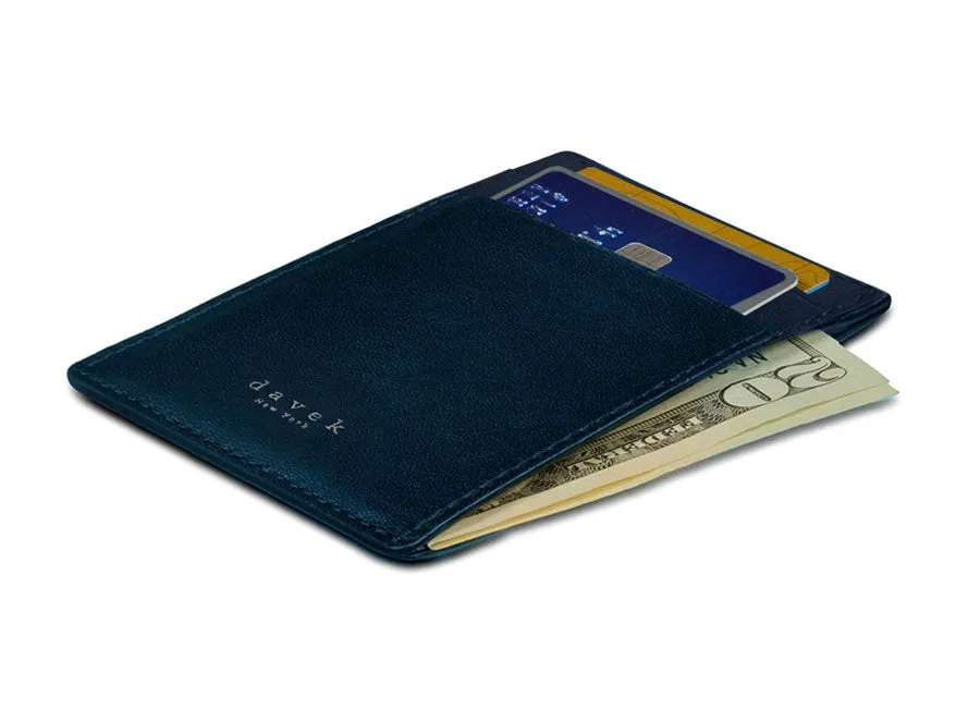 DAVEK SLIM WALLET with mini pen - NAVY