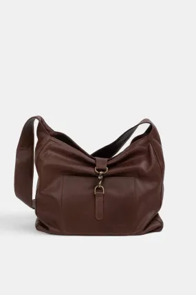 Emerson Satchel Bag in Chocolate