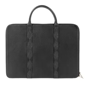 'Empresario' Briefcase - Black Leather