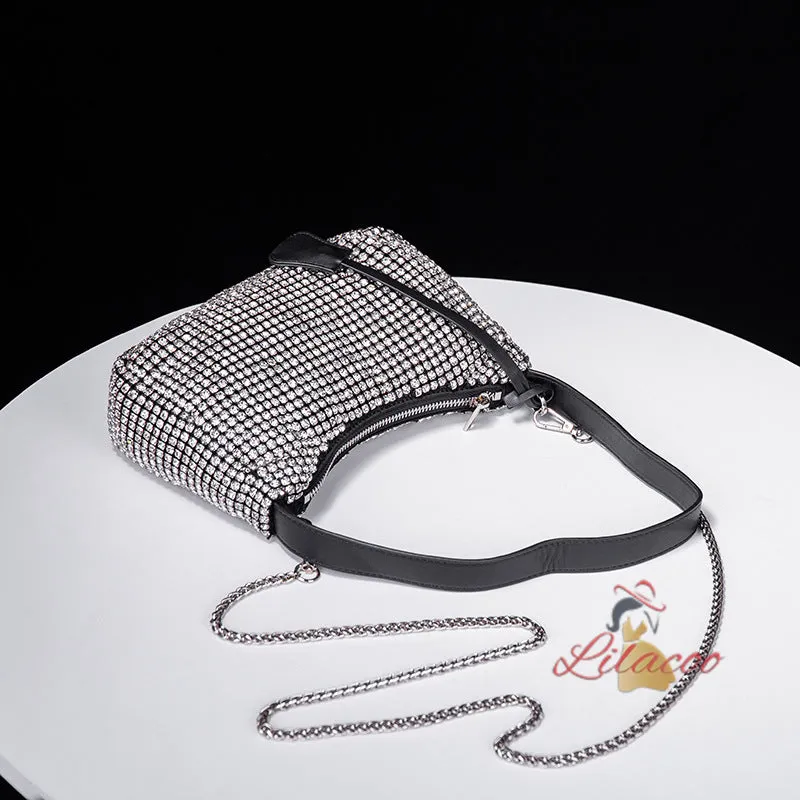 Fashion Chain Full Diamond Handbag