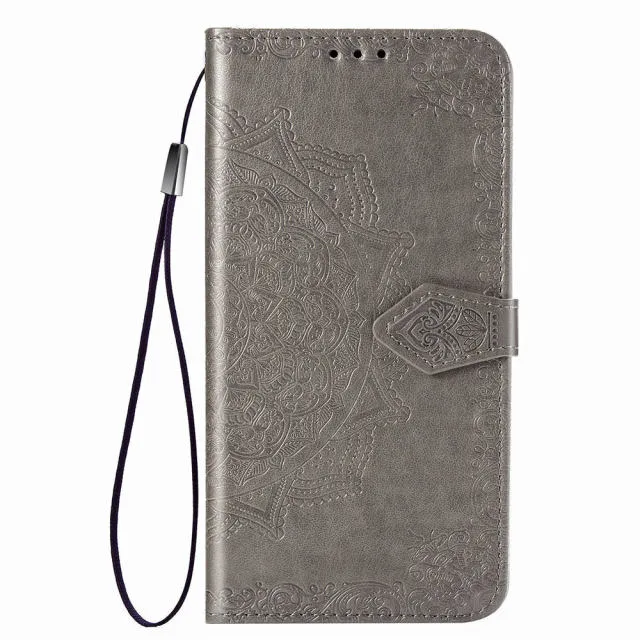 Flip Case Luxury Leather 3D Mandala Wallet For OPPO