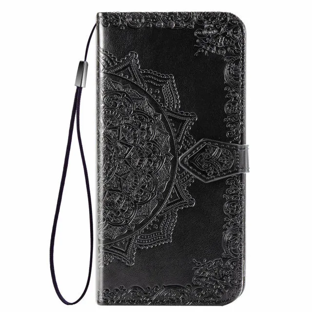 Flip Case Luxury Leather 3D Mandala Wallet For OPPO