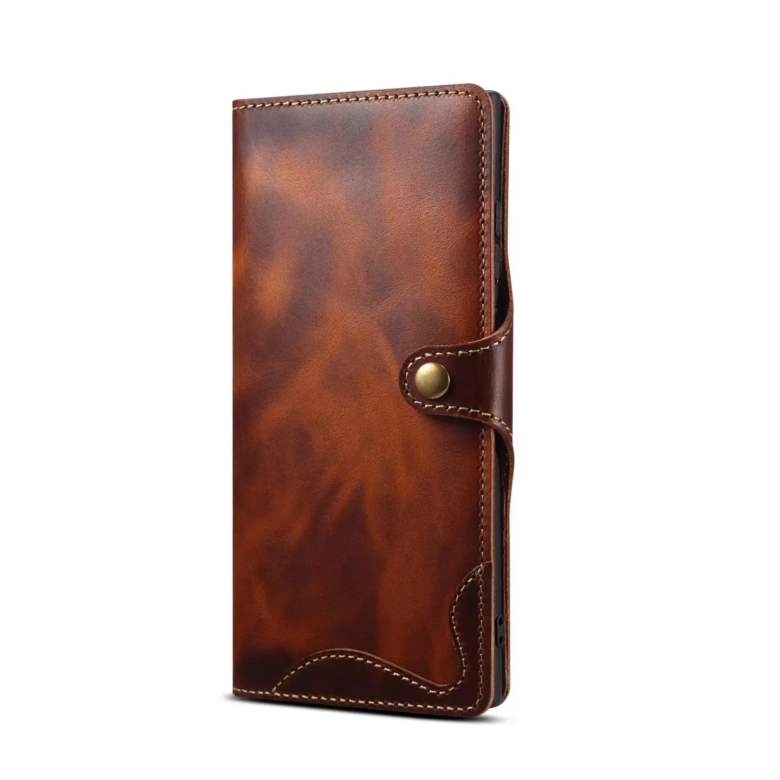 Galaxy S24 Ultra Real Cowhide Leather Wallet Case