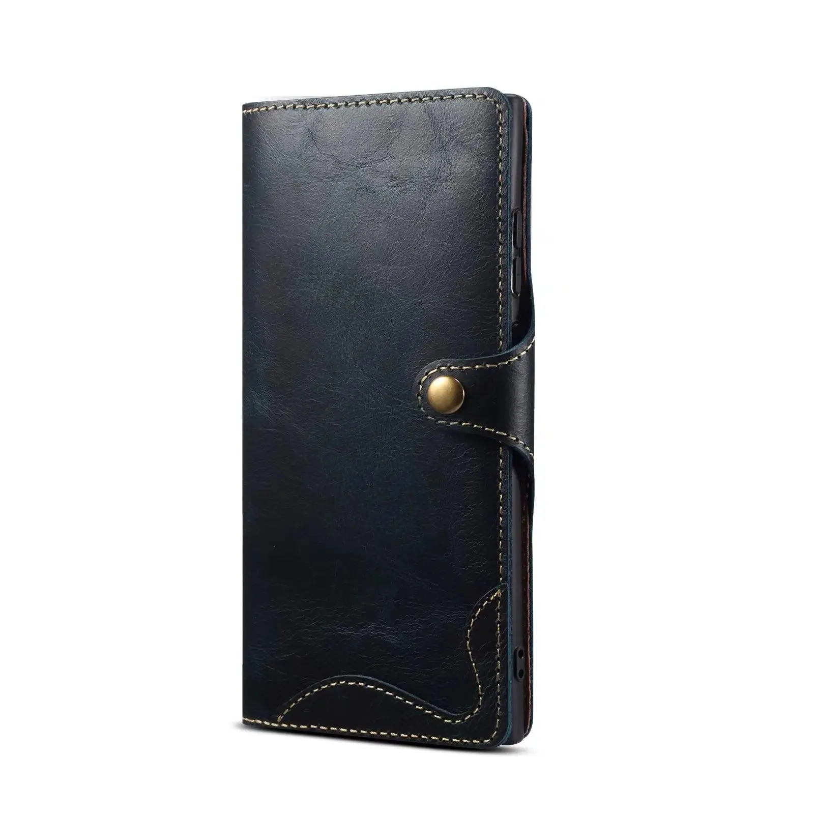 Galaxy S24 Ultra Real Cowhide Leather Wallet Case