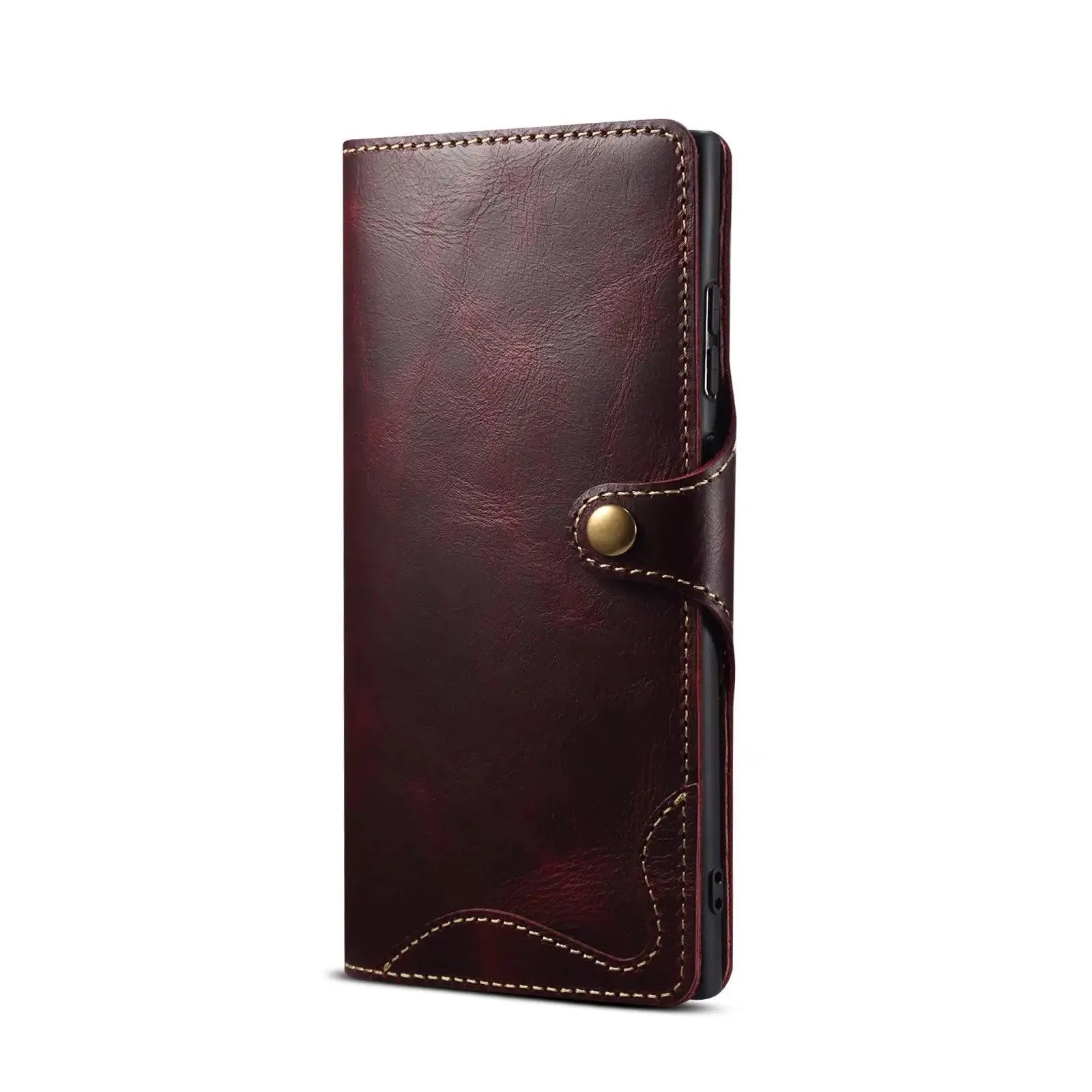 Galaxy S24 Ultra Real Cowhide Leather Wallet Case