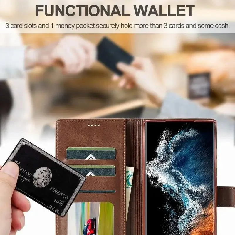 Galaxy S24 Ultra Wallet Vegan Leather Cover