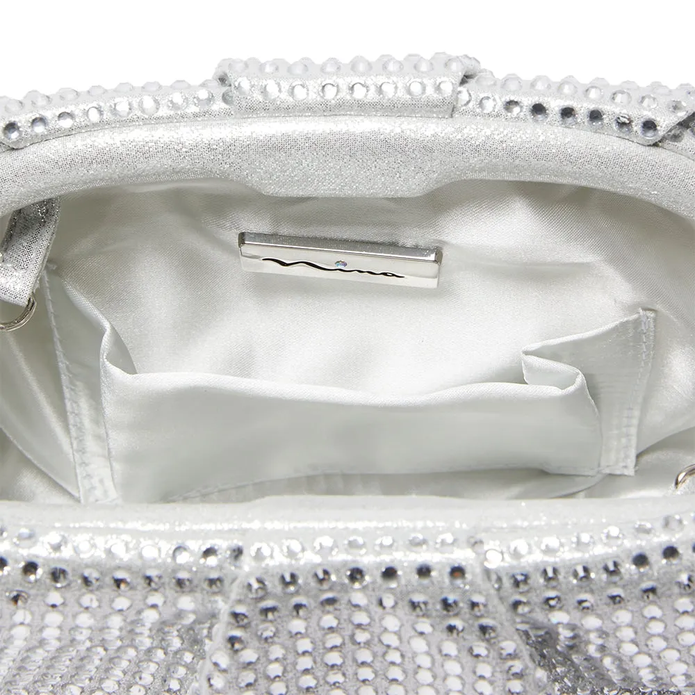 Indulge Handbag in True Silver Crystal