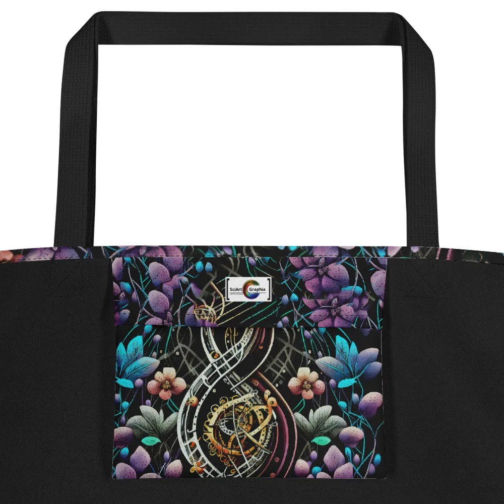 Large Tote Bag Genetic Music