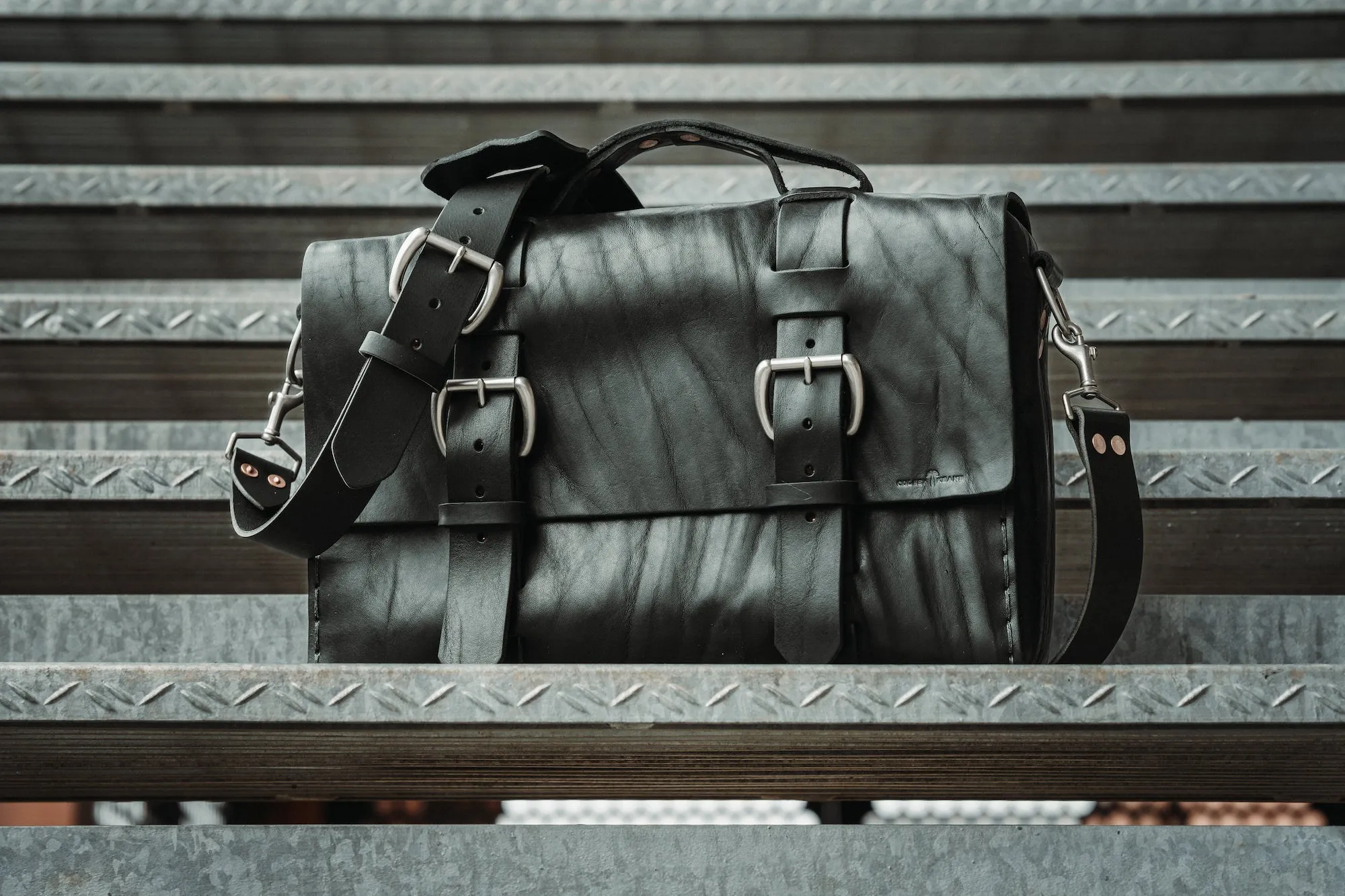 Limited Edition No. 4313 - Minimalist Standard Leather Satchel in Commonwealth Black - 5 MADE, ONLY 2 LEFT