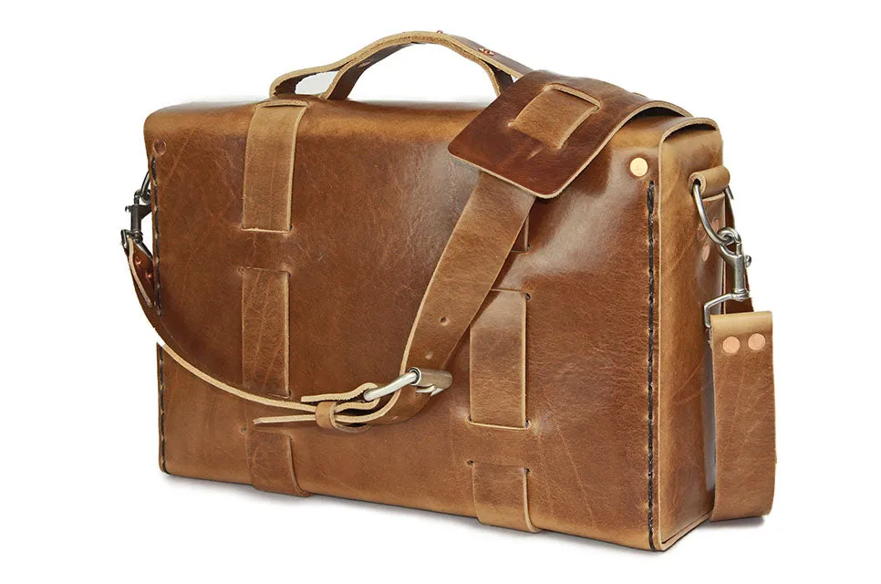 Limited Edition No. 4313 Minimalist Standard Leather Satchel in Glazed Montana - ONLY 1 LEFT