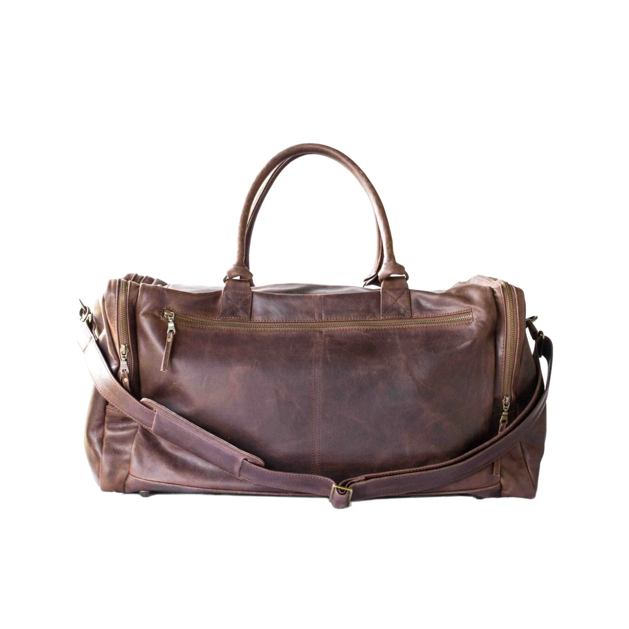 Mally Philip Leather Travel Duffel Bag | Brown