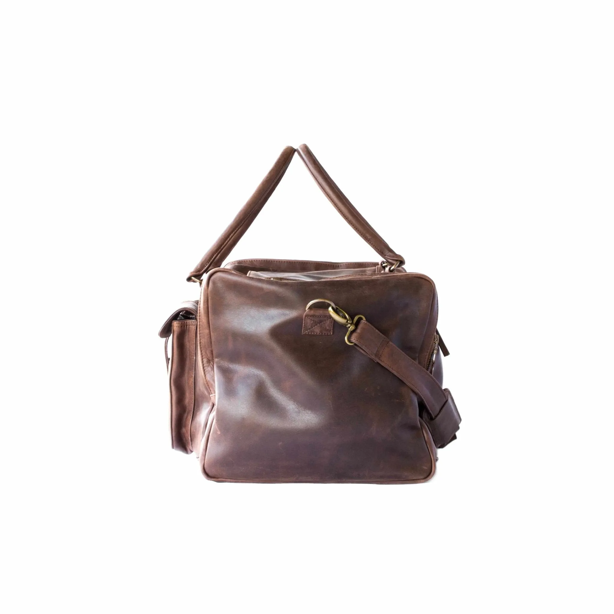 Mally Philip Leather Travel Duffel Bag | Brown