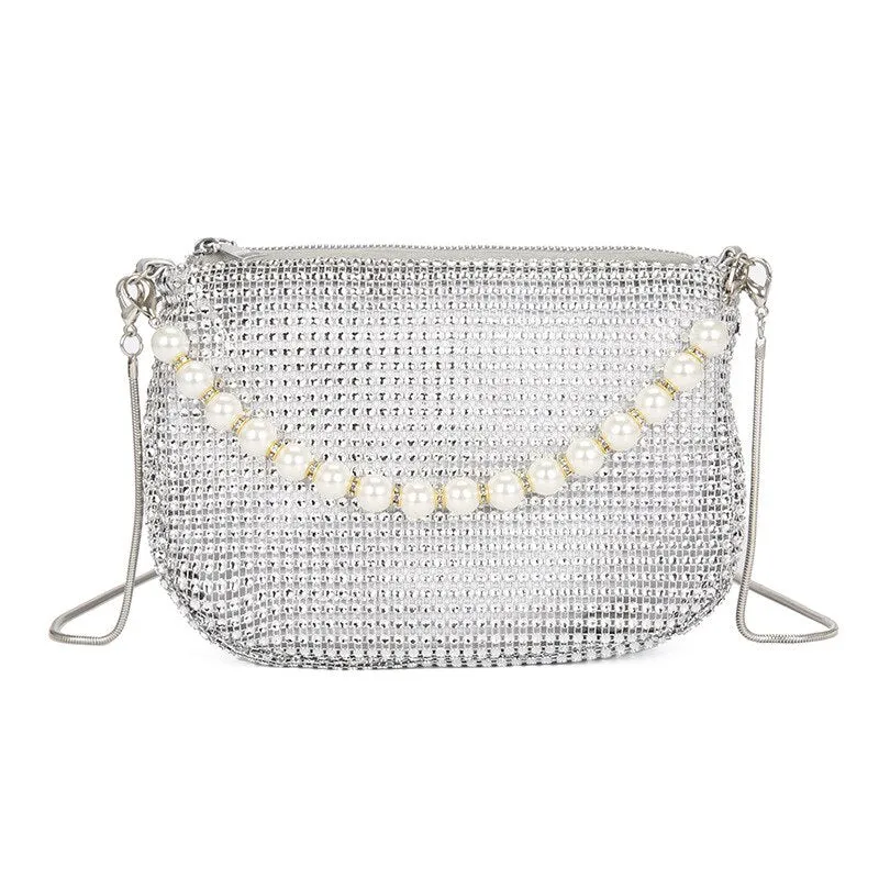 Opulent Pearl and Rhinestone Studded Handbag