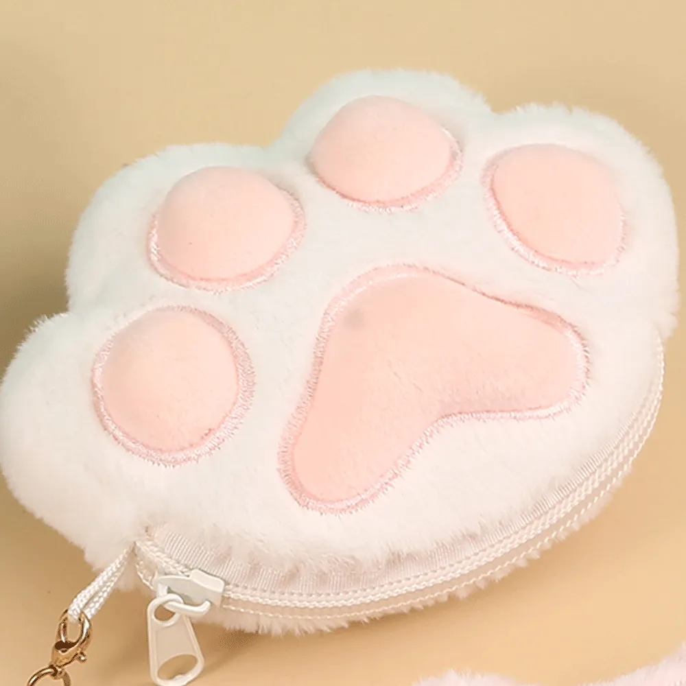 Paw Plush 2 In 1 Keychain & Pouch.