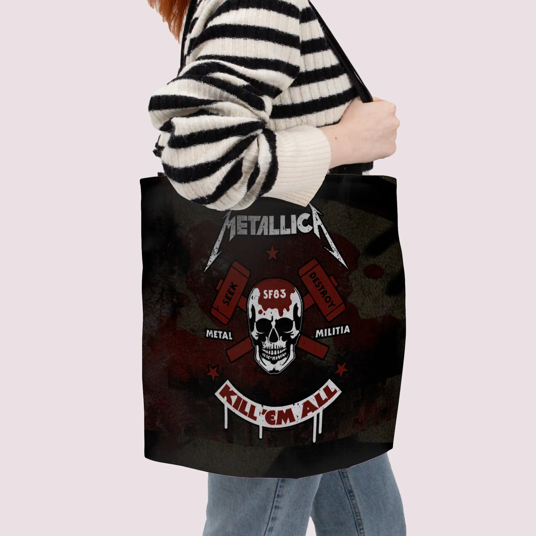 Rocksax Metallica Premier Tote Bag - Kill Um All Skull