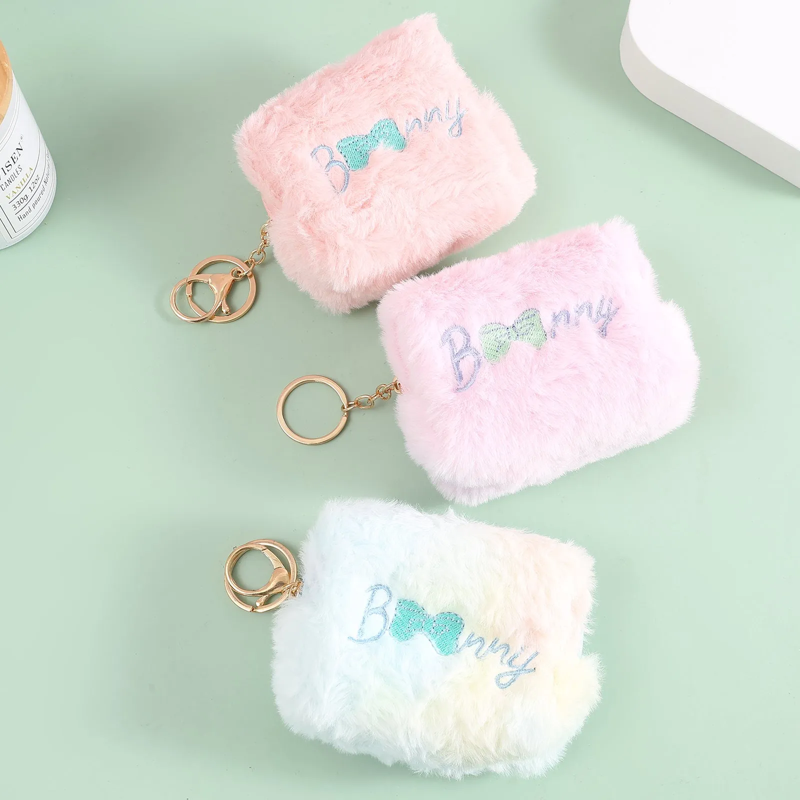 Soft Cotton 2in1 Keychain  And  Coin  Pouch.