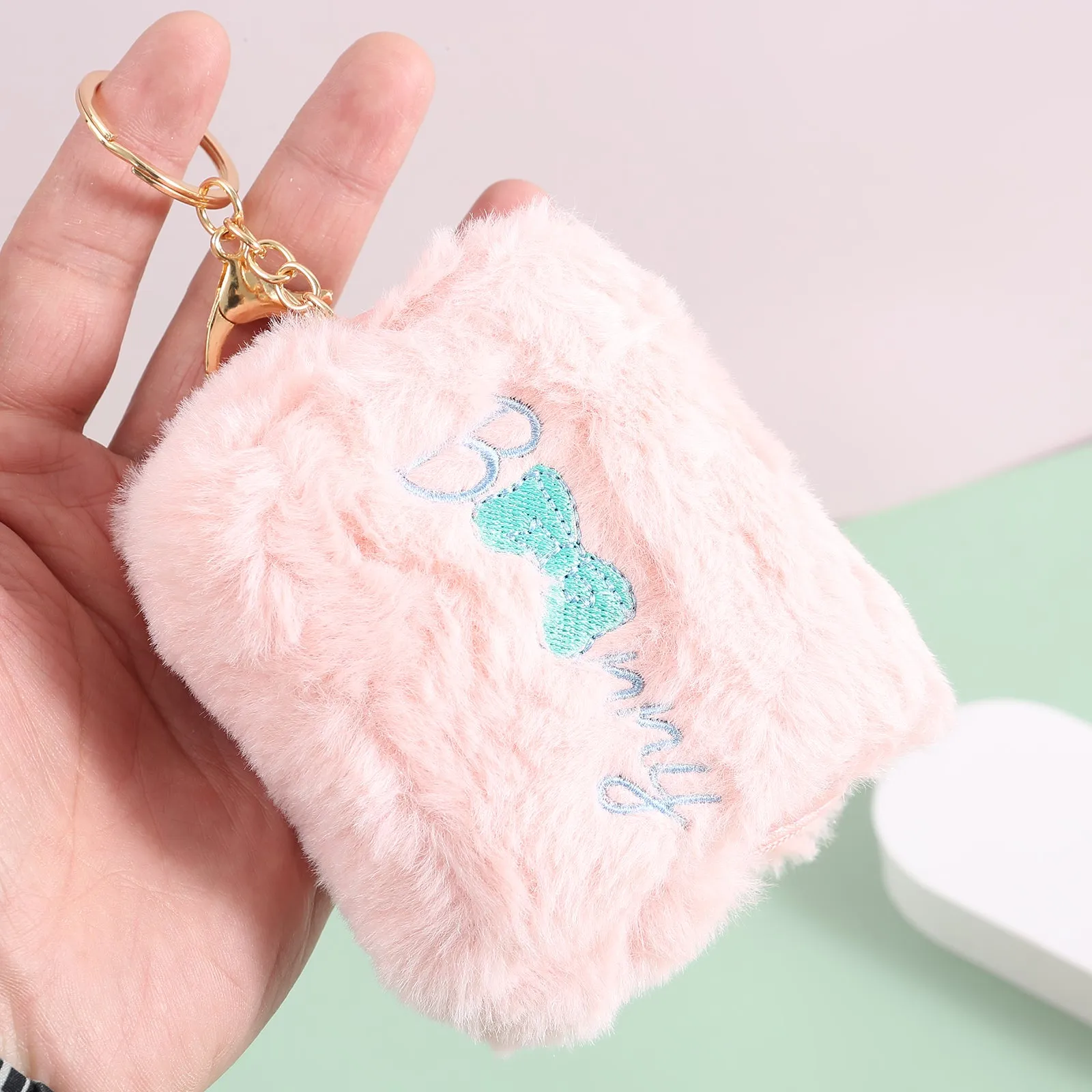 Soft Cotton 2in1 Keychain  And  Coin  Pouch.